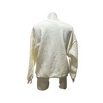 Francesca's  Women's M Beige Love Embroidered Long Sleeve Sweatshirt Photo 9
