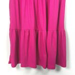 See You Monday  Pink Ribbed Tiered Midi Dress Short Sleeve Casual‎ Cute Large Photo 10