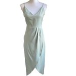 NWT CMZ 2005 Women’s V neck Spaghetti strap Midi Cocktail Dress 8/10 Mint Green Photo 1