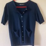 New York & Co. Navy Sweater Cardigan Photo 2