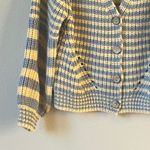 Lush Clothing Lush Striped Chunky Knit Button Front Cardigan Sweater – Blue Cream – Size S Photo 8