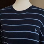 Polo Vintage  Ralph Lauren Navy Blue Striped Crew Neck Sweater Photo 1