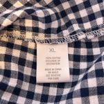 Westport 1962  Gingham Embroidered Tunic Top XL Navy White Red Tie Sleeves Photo 5