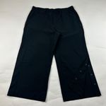 J.Jill Fit Black Lightweight Wide Leg Cropped Pant L Photo 0