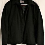 Alpine Swiss Mens Large Wool Blend Black Open Bottom Jacket JD Bomber Zipper Coat Photo 0
