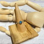 Labradorite Sterling Silver Hammered Band Ring Handmade Size 8 Blue Photo 0