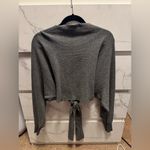 FAVLUX Cropped wrap knot grey sweater Photo 2