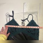 ZARA  TRF Slip Faux Leather Mini Dress Size Small Green Lace Photo 3