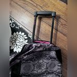 Kathy Van Zeeland  Rolling Overnight Bag w/pullout handle Gray/Black Python Print Photo 7