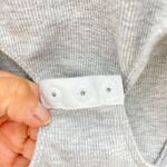 Topshop Gray Bodysuit Long Sleeve Photo 2