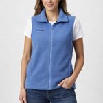 Columbia  Blue Fleece Vest Size Medium Rustic Outdoor Blokecore Hiking Camping Photo 0