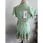 Saints + Secrets  Wrap Dress Women's Size S Short Sleeve Floral Print Mini Blue‎ Photo 2