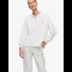ANINE BING  TATUM POLO SWEATSHIRT IN IVORY REVOLVE $200 casual logo winter Photo 4