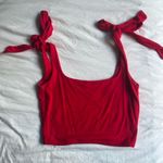 Publik red crop top with bow ties Photo 2