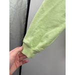 Cute Frog Mushroom Embroidered Lime Green Crewneck Sweatshirt Size L Photo 7