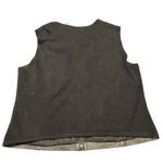 Jaclyn Smith  Women's Black Leather Motorcycle Vest XL Zip Front Photo 2