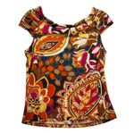 Petite Sophisticate  Multicolor Paisley Blouse Size Medium Euc Photo 1