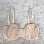New CUUP The Balconette Mesh Bra Size 30F Blush Beige Nude Underwire Sheer Sexy Tan Photo 1