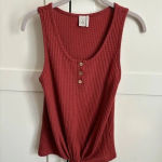 Paper Crane Paper Cranes Waffle Knit Tank Size Small Photo 0