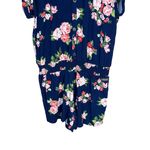 Matilda Jane NWT Blue Floral Pattern Button Front Short Sleeve Romper Large Photo 3
