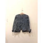 Renuar Silver Buttons Fringe Trim Pockets Denim Open Jacket Blue Women's Size M Size M Photo 1