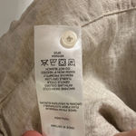 Quince  Linen Short Sleeve Button Down Top Tan Size Large Photo 3