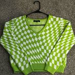 Forever 21 Gingham Green Sweater Photo 0