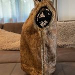 Glamsia NEW WITH TAG Beige & Brown Faux Fur Vest Size Medium Photo 3