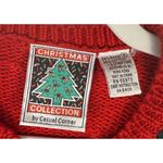CASUAL CORNER Women's Christmas Cardigan Ugly Sweater Grandamacore Santa Size S Red Photo 2