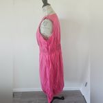 Charter Club  Pink Midi Dress Polished Cottom Eyelet & Crochet Trim Side Zip 16 Photo 2