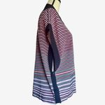 Ming Wang NWT  Pink and Black Striped Side Buttoned Sweater Cardigan‎ Vest Sz M Photo 1