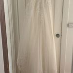 David's Bridal BEADED LACE AND TULLE BALL GOWN WEDDING DRESS 0P Photo 15