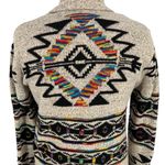 Anthropologie Northern Angel  Aztec Southwest Cardigan Sweater Beige Size Small Photo 5
