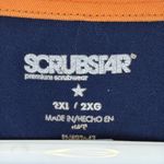 Scrubstar  Navy Blue Scrub V-Neck Top Pharmacist Doctor Nurse Size 2XL EUC #5516 Photo 5