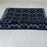 Coach Merino Wool Black and Gray Reversible Signature C’s Scarf Photo 4