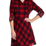 Skies Are Blue 💕B 💕 Lumberjack Dress ~ Red Blue Buffalo Plaid 2 = US Large NWT Photo 0