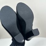 Tibi  Leona Mules Womens 37 Black Mohair Furry Open Toe Heeled Clog Booties Photo 5