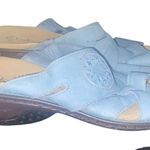 Clarks  Women’s Leisa Cacti Q Denim Blue Leather Eva Casual Sandals 7.5 m Photo 0