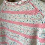 J.Crew  pink and cream confetti striped cardigan sweater Photo 10
