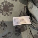 Ava & Viv  Shirt Womens Sz 1X  Balloon Sleeve Emerald Green Satin Floral Blouse Photo 4