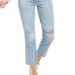 Sneak Peek High Rise Girlfriend Jeans Blue Size 31 Photo 0