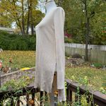 Free People Cream Crisscross Long Sleeve Sweater Dress Tunic Top S Small Linen Photo 2