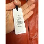 We Wore What  Dani Boyfriend Jeans in Vegan Leather Cognac NWT Sz. 27 Photo 5