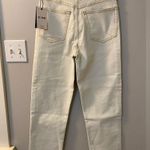 RE/DONE  70s Stove Pipe Ultra High Rise Straight Ankle Jeans Bleach White size 26 Photo 4