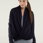 Lululemon navy striped iconic wrap cashmere blend long sleeve sweater 4 Photo 0