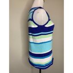 Eddie Bauer  Cotton Striped Sleeveless Sweater Tank Sz Medium Photo 3