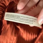 Free People  Burnt Orange Ruched Gathered Sleeves Squareneck Bodysuit Size XS Photo 8