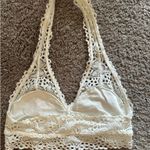 Aerie  Cream Lace Halter Bralette Photo 1