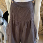 Gray Polyester Short Cotton Blend Overalls Women's Size 2XL Photo 0