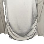 White House | Black Market Warm White Faux Pearl & Chainlink Ruched Top EUC Size S Photo 3